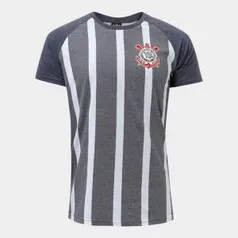 Camisa Corinthians Retrô Torcedor Masculina - Preto e Branco