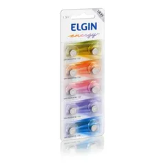 [10 Unid. R$0,30 CADA] Bateria Elgin Alcalina Energy LR41 Tensão 1,5V Blister