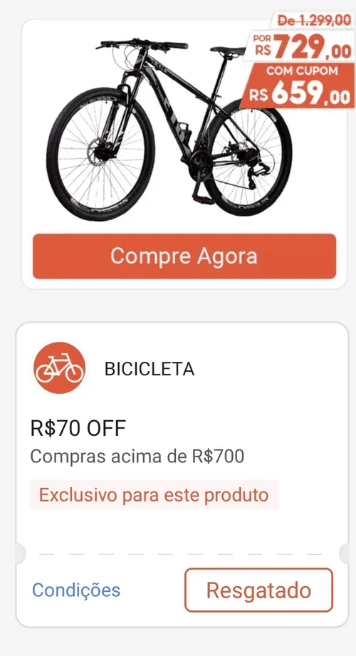 Imagem na descrição da promoção