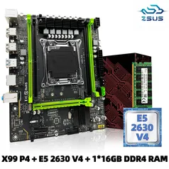  Placa Mãe Zsus-x99 8D4 com Intel Lga2011-3