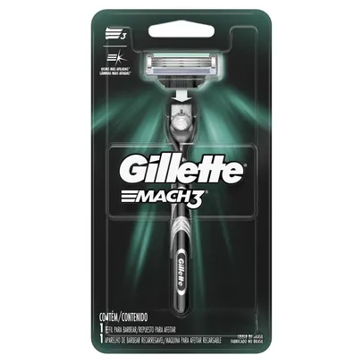 Aparelho de Barbear Gillette Mach3 + 1 Carga