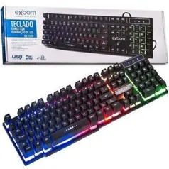 Teclado Semi-Mecânico com LED Backlight - Exbom BK-152c