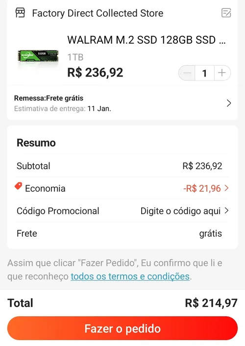 Imagem na descrição da promoção