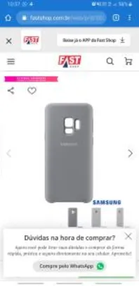 Capa para Galaxy S9 Silicone Cover Cinza - Samsung - EF-PG960TJEGBR R$ 10