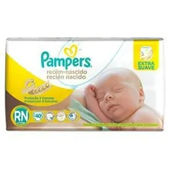 Fraldas Pampers Recém-Nascido RN - 40 Unidades por R$ 18