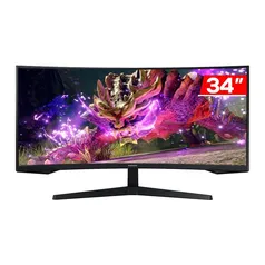 Monitor Gamer Samsung Odyssey G5, 34, VA, Ultra WQHD, 1ms, 165Hz, FreeSync Premium, HDMI/DP, LC34G55TWWLXZD