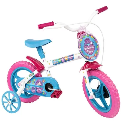 [CB VIP]Bicicleta Aro 12 Princesa Tiara Styll - Rosa/Azul