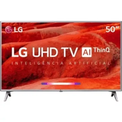 Smart TV LED 50'' LG 50UM7510 Ultra HD 4K Thinq AI Conversor Digital Integrado Wi-Fi 4 HDMI 2 USB