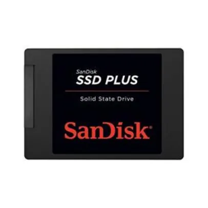 SSD Sandisk PLUS 2.5´ SATA III 240GB - Leituras: 530MB/s e Gravações: 440MB/s R$189