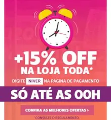 15% OFF EM TODA LOJA [FRETE GRÁTIS SEM VALOR MÍNIMO]