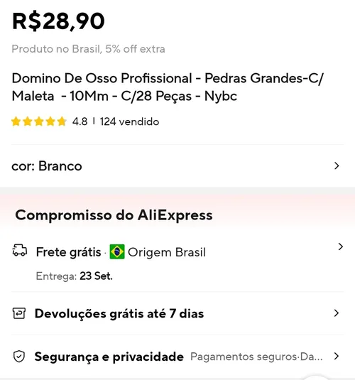 Imagem na descrição da promoção