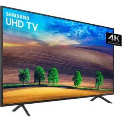 Smart TV LED 40" Samsung Ultra HD 4k UN40NU7100GXZD com Conversor Digital 3 HDMI 2 USB Wi-Fi HDR Premium Smart Tizen - R$1754