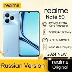 [App/Taxa Inclusa/Moedas] Smartphone Realme Note 50 5000mAh 90Hz 3GB/64GB IP54