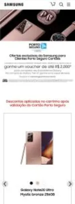 [C. Porto Seguro] Galaxy Note20 Ultra 5G Mystic Bronze, 256 GB | R$6.499