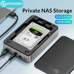 [ESTOQUE BR - MOEDAS] PHIXERO NAS Backup automático de acesso remoto, Cloud Server, 2.5"