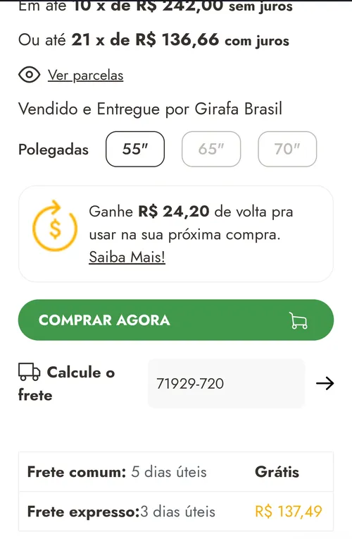 Imagen na descrição da promoção