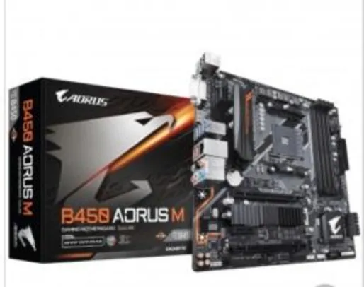 Placa Mãe Gigabyte B450 AORUS M mATX AMD DDR4 | R$764