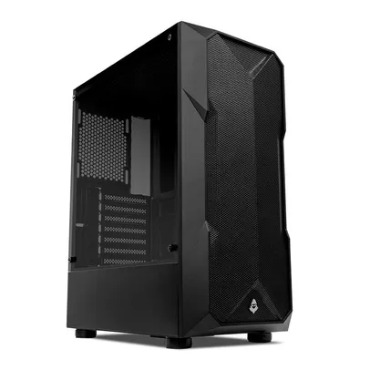 GABINETE GAMER MANCER DREAD, LATERAL DE VIDRO, COM 3 FANS, PRETO, MCR-DRD-BK01