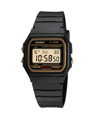 Relógio casio visor digital F-91WG-9QDF preto