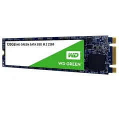 SSD WD Green M.2 2280 120GB Leituras: 545MB/s - WDS120G2G0B - R$129