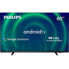 Smart TV Philips 65" 4K 65PUG7406/78 Android com Google Assistant Dolby Vision Bluetooth 5.0