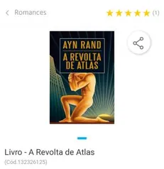 Livro - A Revolta de Atlas - R$ 25