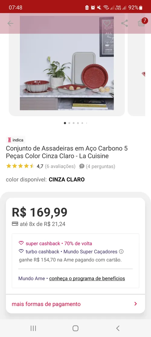 Imagem na descrição da promoção