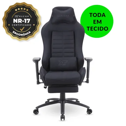 CADEIRA GAMER E ESCRITÓRIO XT RACER PLATINUM W STYLE PRETA (ATENDE NORMA NR17)