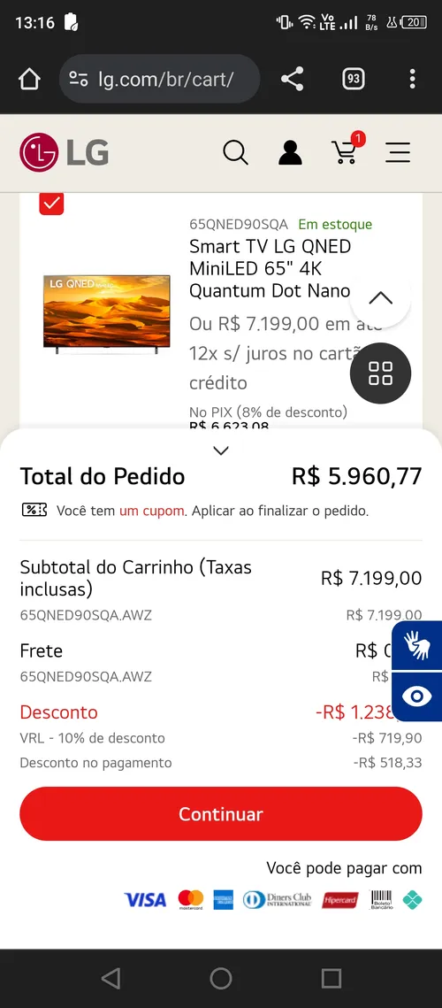 Imagem na descrição da promoção