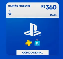 R$360 PlayStation Store - Cartão Presente Digital [Exclusivo Brasil]