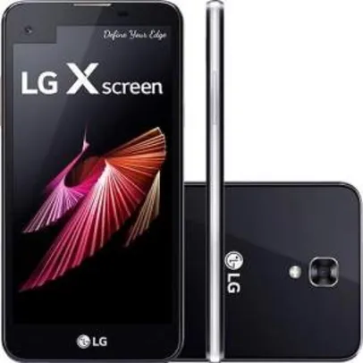 [Submarino] Smartphone LG X Screen Dual Chip Android 6.0 Tela 4.9" e 1.76" Secundária 16GB 4G Câmera 13MP - Preto por R$ 854