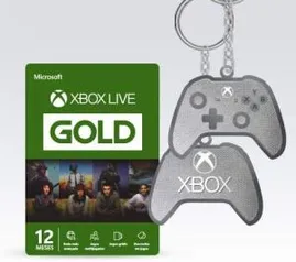 Xbox Live Gold 12 Meses + Chaveiro | R$134