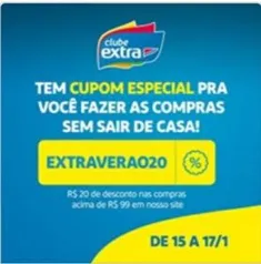 R$20 off em compras acima de R$99