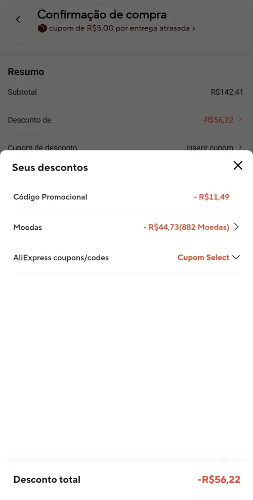 Imagem na descrição da promoção