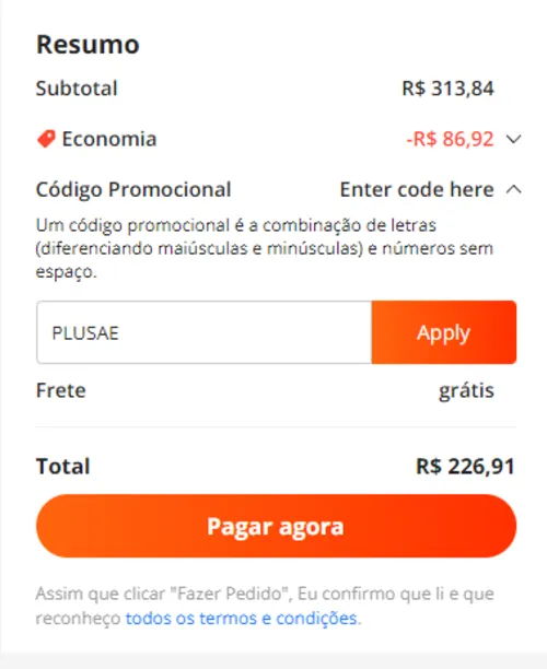 Imagem na descrição da promoção