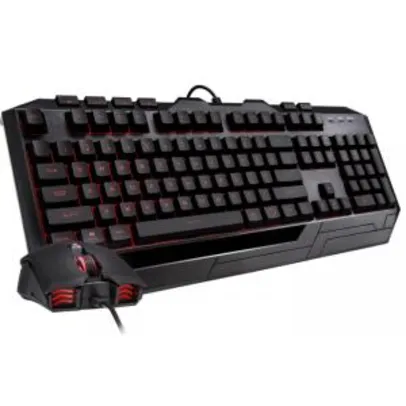 Combo Gamer Teclado e Mouse Cooler Master Devastator 3 Plus, MEM-CHANICAL SWITCHES, RGB, ABNT, Black, SGB-3001-KKMF1-BR