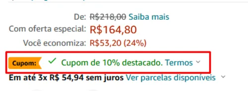 Imagem na descrição da promoção