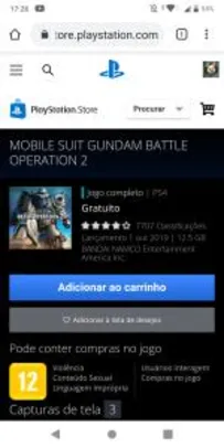 (Grátis) Mobile Suit Gundam Battle Operation 2