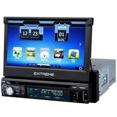 50% de volta com ame 679,17 Dvd Player Automotivo Multilaser Extreme+ Retrátil Gps, Tv Tela 7" Usb, Sd, Aux E Bluetooth Gp044