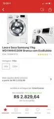 [APP] Lava e Seca Samsung 11kg WD11M44530W Branca com EcoBubble - 220v | R$2497