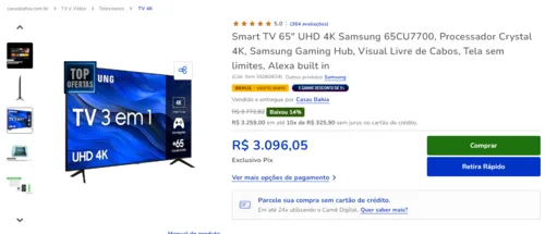 Imagem na descrição da promoção