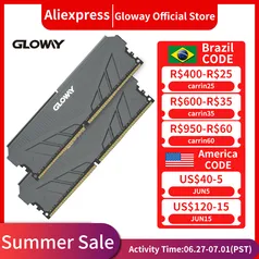 Memória RAM DDR4 16GB (2x8GB) 3200mhz - Gloway