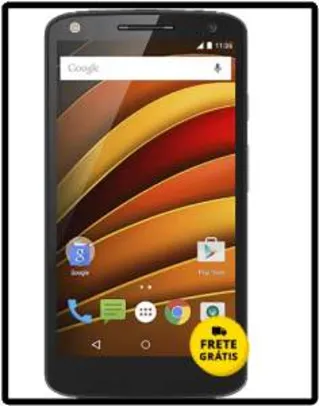 [Saraiva] Smartphone Moto X Force Dualchip Preto 4G Tela 5.4" Android Lollipop 5.1.1 Câm 21Mp 64Gb
