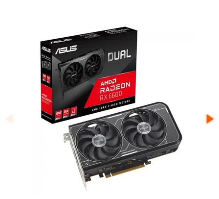 Placa De Vídeo Asus Dual AMD Radeon RX 6600 V3, 8GB 