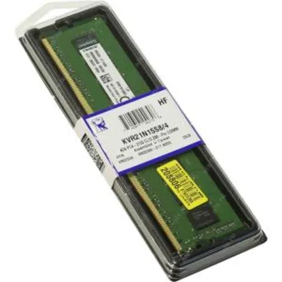 Memória RAM DDR4 2133MHz KVR21N15S8/4 Kingston - 4GB (1x4GB) - R$156