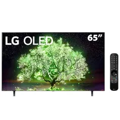 Smart TV 65 LG 4K OLED 65A1 Dolby Vision IQ, Dolby Atmos, Inteligência Artificial ThinQ AI, Google, Alexa - 2021