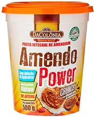 (Mais por Menos R$11,49) DaColônia Amendopower Crunchy - Pasta Amendoim, Granulado, 500G