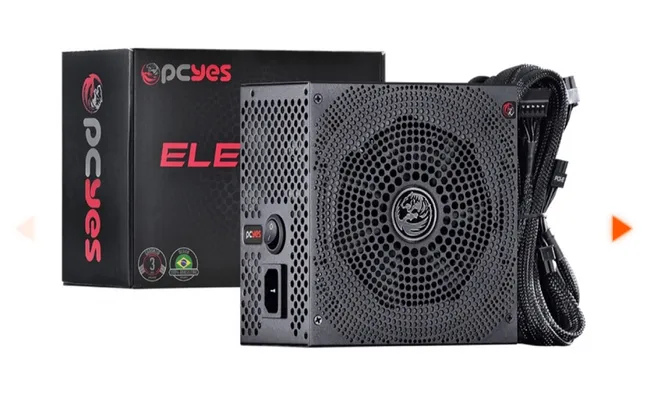 Fonte PCYES Electro V2 650W, 80 Plus Bronze, PFC ATIVO, ELECV2PTO650W