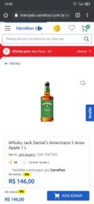 Whisky Jack Daniel's Americano 5 Anos Apple 1 L | R$146