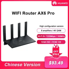 [ APP | Taxa Inclusa | Moedas ] Roteador Huawei AX6 WS8700 7200mbps wifi de banda dupla, 4k, qam, 8 canais, repetidor de sinal sem fio